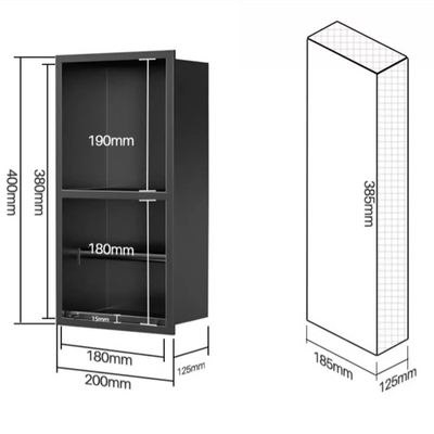 Niche de douche en acier inoxydable étanche pour la décoration intérieure et les solutions de stockage de salle de bain