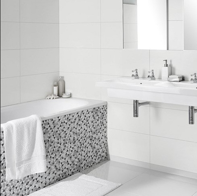 Finition finie 30x60 salle de bain en céramique vitrée Carreaux blancs de conception intérieure Carreaux 300x600