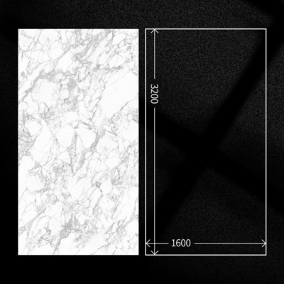 1200x2400mm Porcelaine de grande taille polissée vitrée carreaux de sol en marbre pour le salon