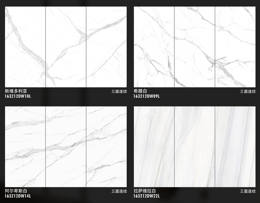 1200x2400mm Porcelaine de grande taille polissée vitrée carreaux de sol en marbre pour le salon